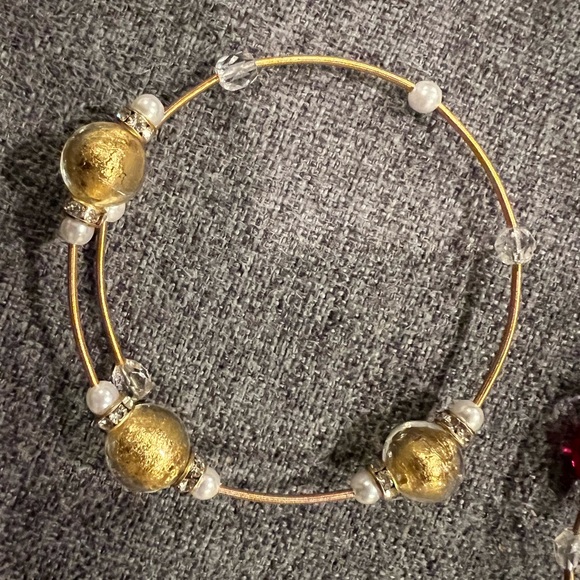 Red Envelope Muarno glass bead bracelet set. - Picture 5 of 7